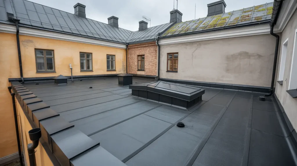 t tskiktsrenovering av innerg rdstak p bostadsr ttsf rening i vasastan rikst ckande
