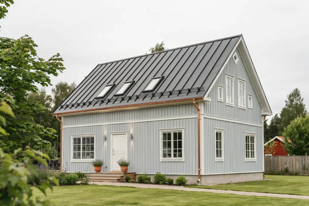 byte av takf nster och pl tdetaljer p villa i sj marken