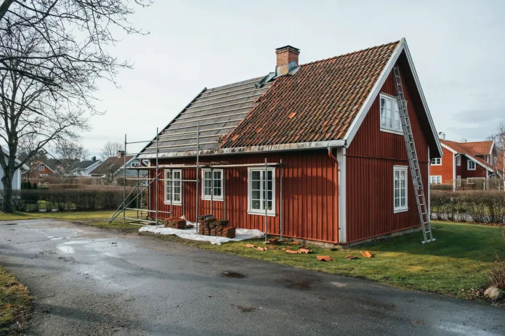 byta tak p villan vad ska st i offerten